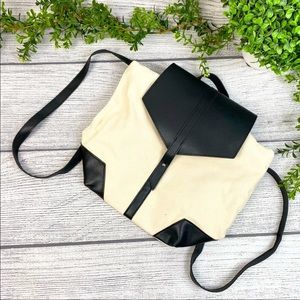 NEW Deux Lux Canvas & Faux Leather Backback